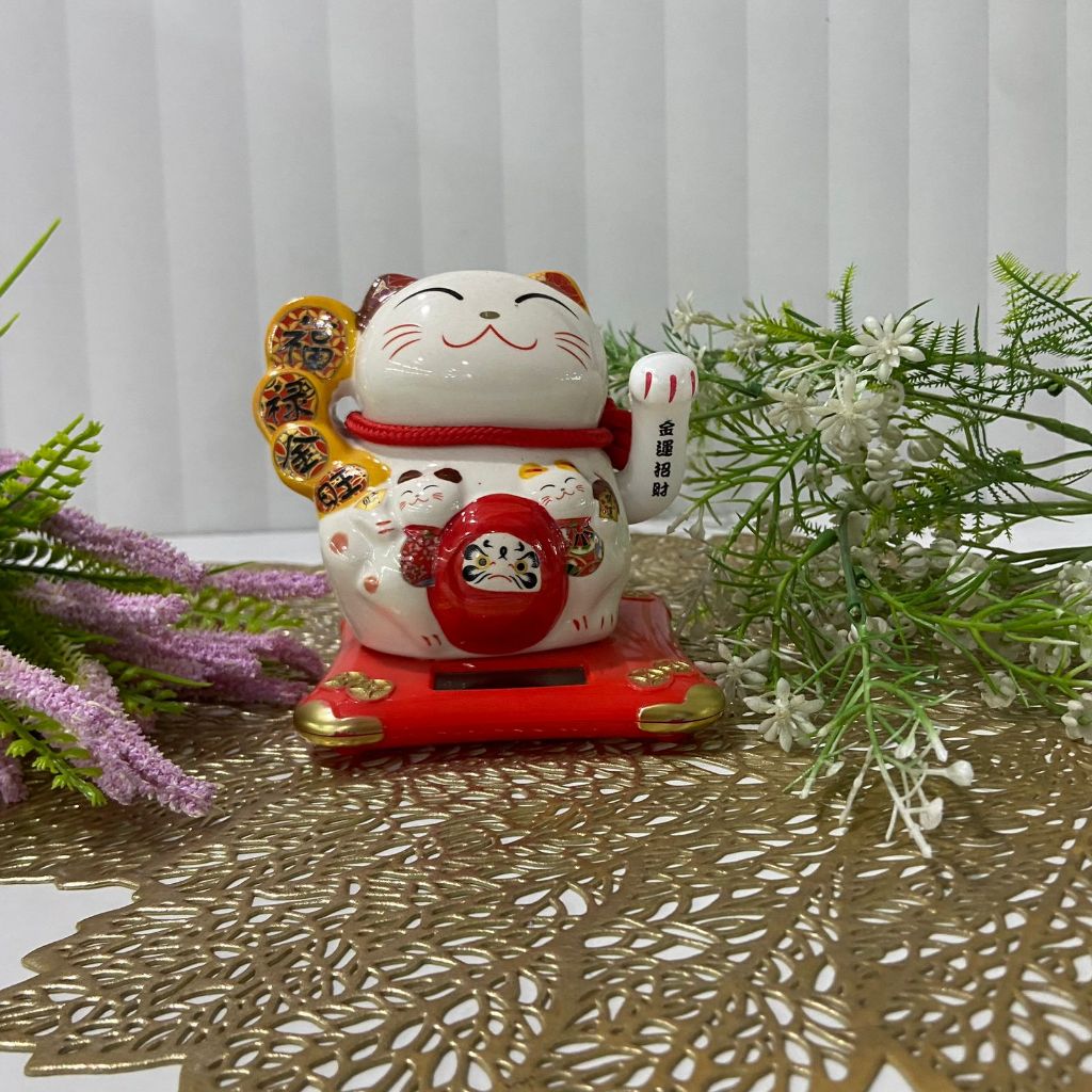 LUCKY CAT KERAMIK TANGAN GOYANG