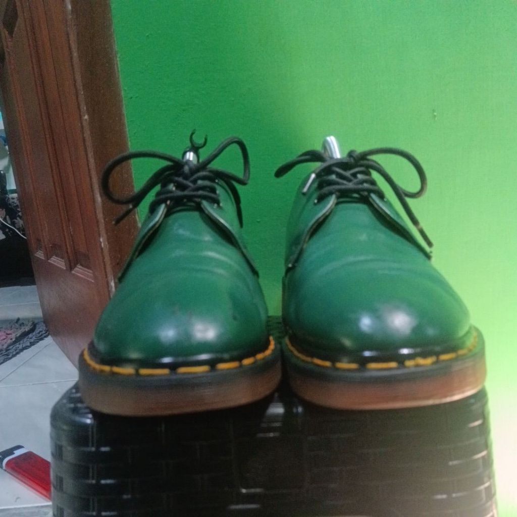 DR.MARTENS,SERI.1461,GREEN.SMOOTH.MADE.IN.ENGLAND(ORIGINAL)