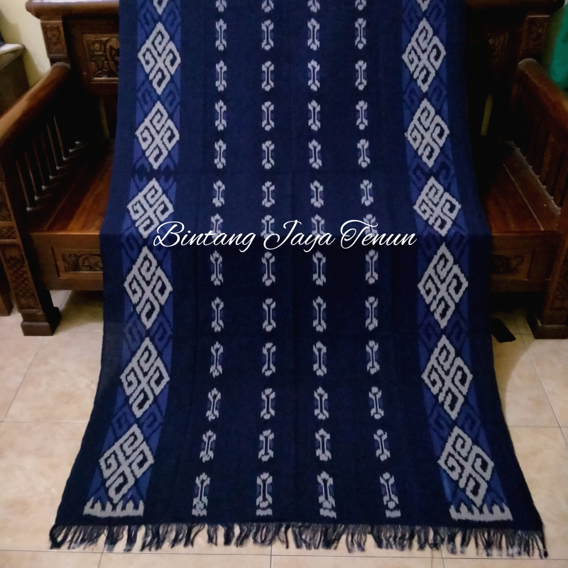 Kain Tenun Blanket Kain Tenun Jepara Tenun Troso Tenun Toraja Biru Navy