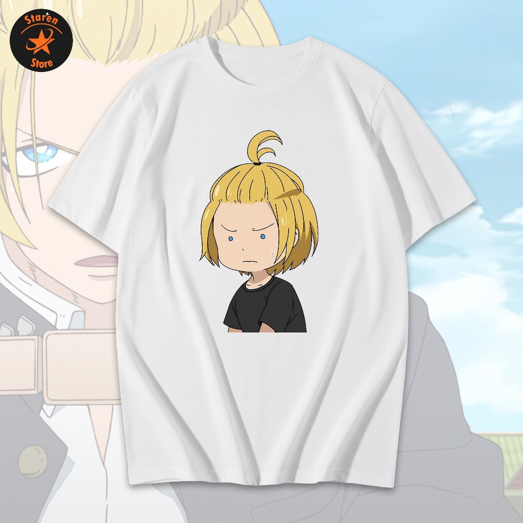 Kaos Anime Fire Force Arthur Boyle Unisex Bahan Cotton Combed Premium Nyaman