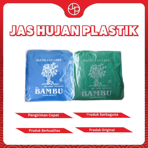 Bambu Jas Hujan Setelan, Jas Hujan Plastik