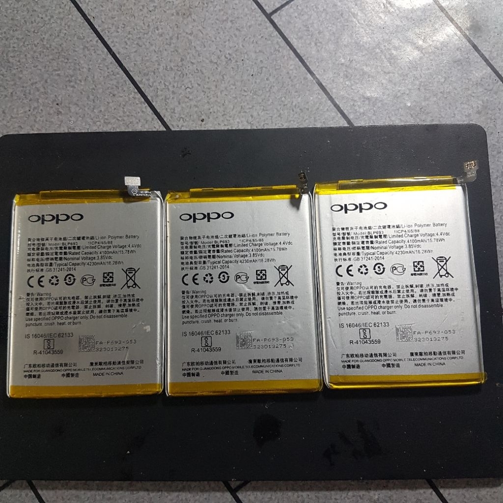 Batrei Oppo BLP693  Realm3 Second Seperti Baru / Bergaransi