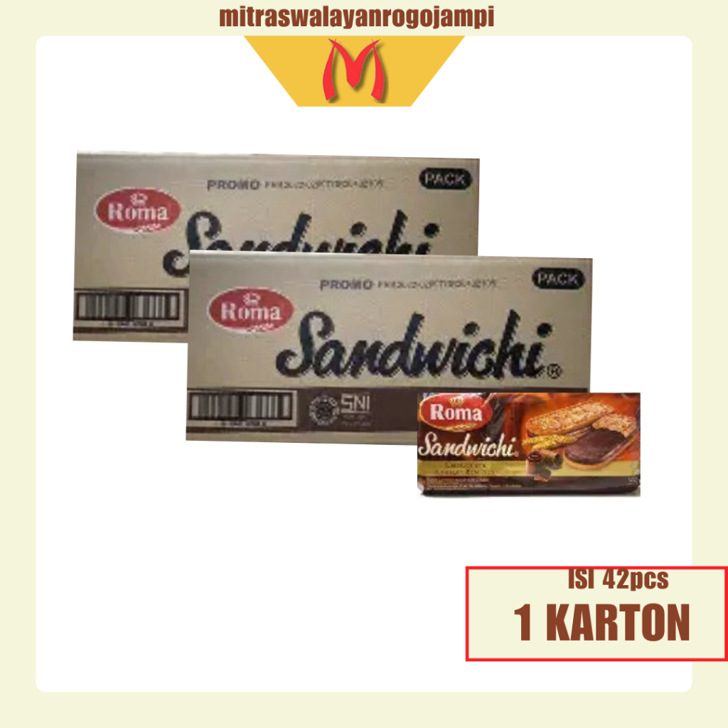 [1 DUS] Roma Sandwich Coklat Isi 42