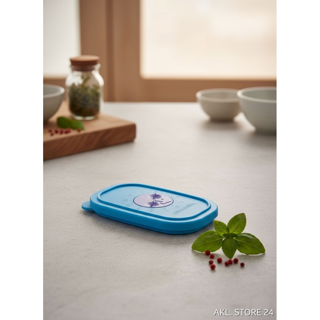 Tutup Mini Freezer Biru 330 ml Tupperware Baru