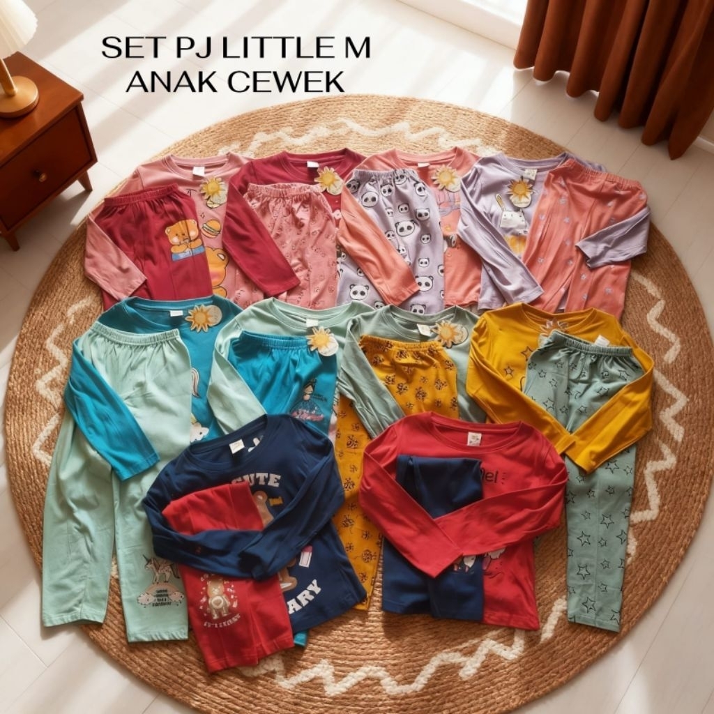 Setelan Murah//Setelan Panjang Anak Cewek/Setelan Bahan Kaos