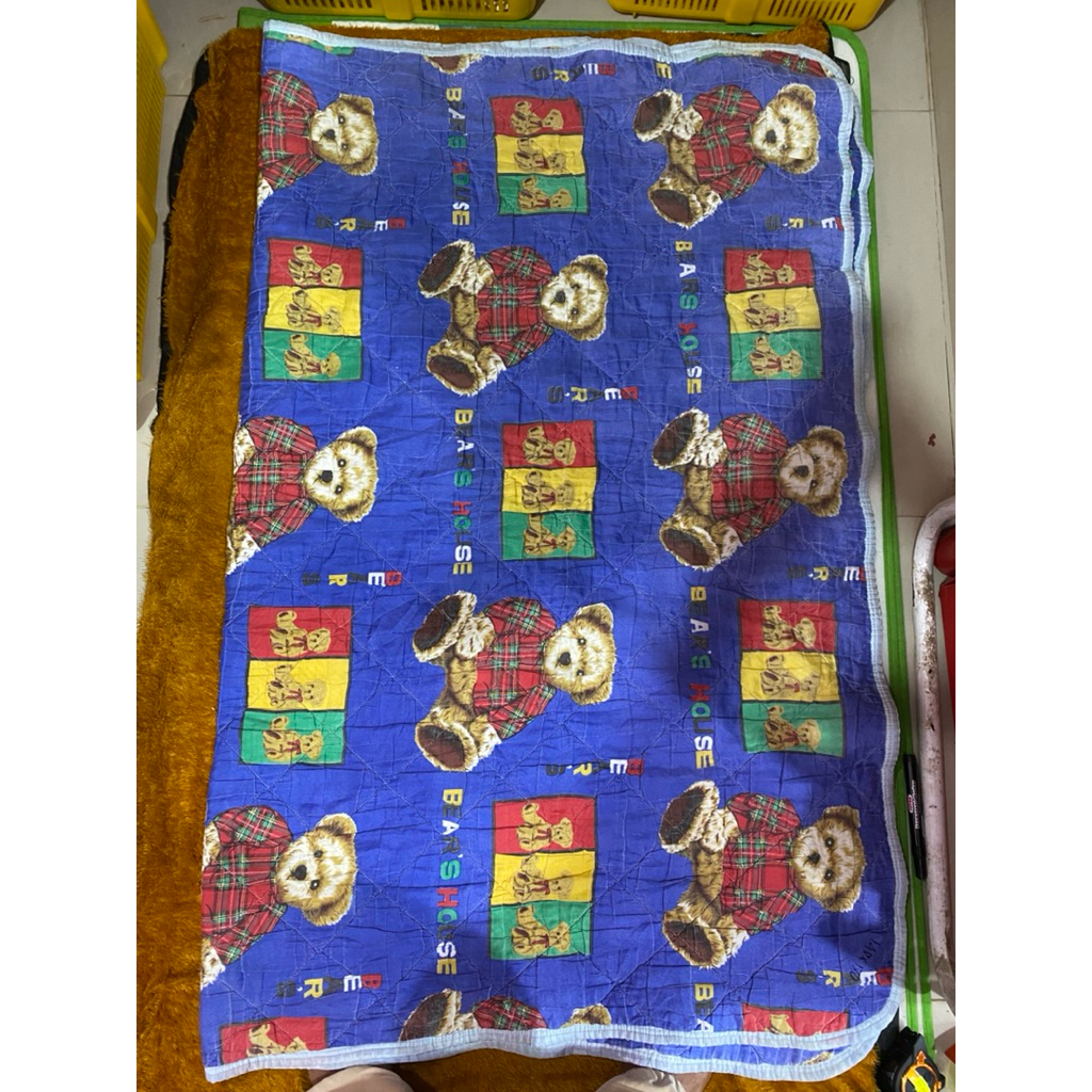 PL Selimut Anak-anak Biru Motif Hewan  Ukuran 170x140cm