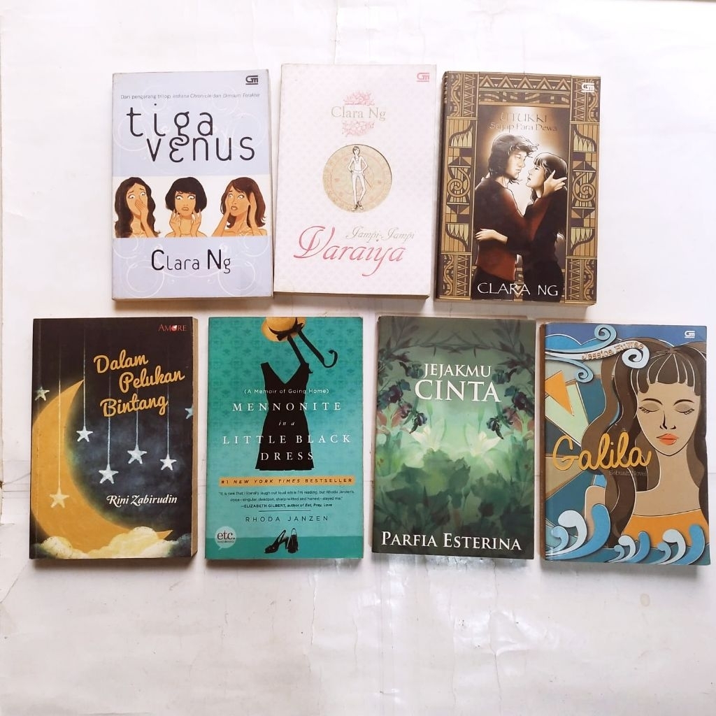 Buku Novel, TIGA VENUS, JAMPI JAMPI VARAIYA, UTUKKI, DALAM PELUKAN BINTANG, MENNONITE in a LITTLE BL
