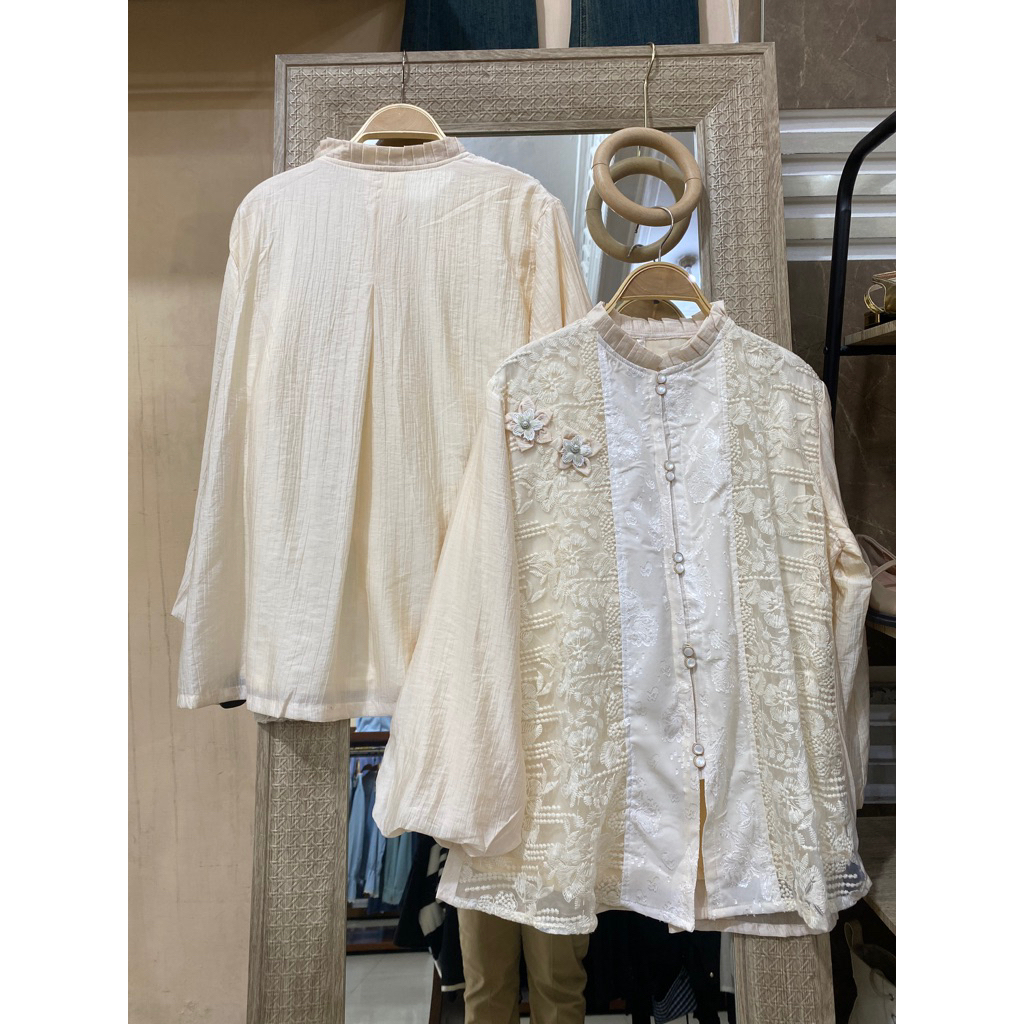 Blouse Brukat Bunga Bunga ( baju pesta )