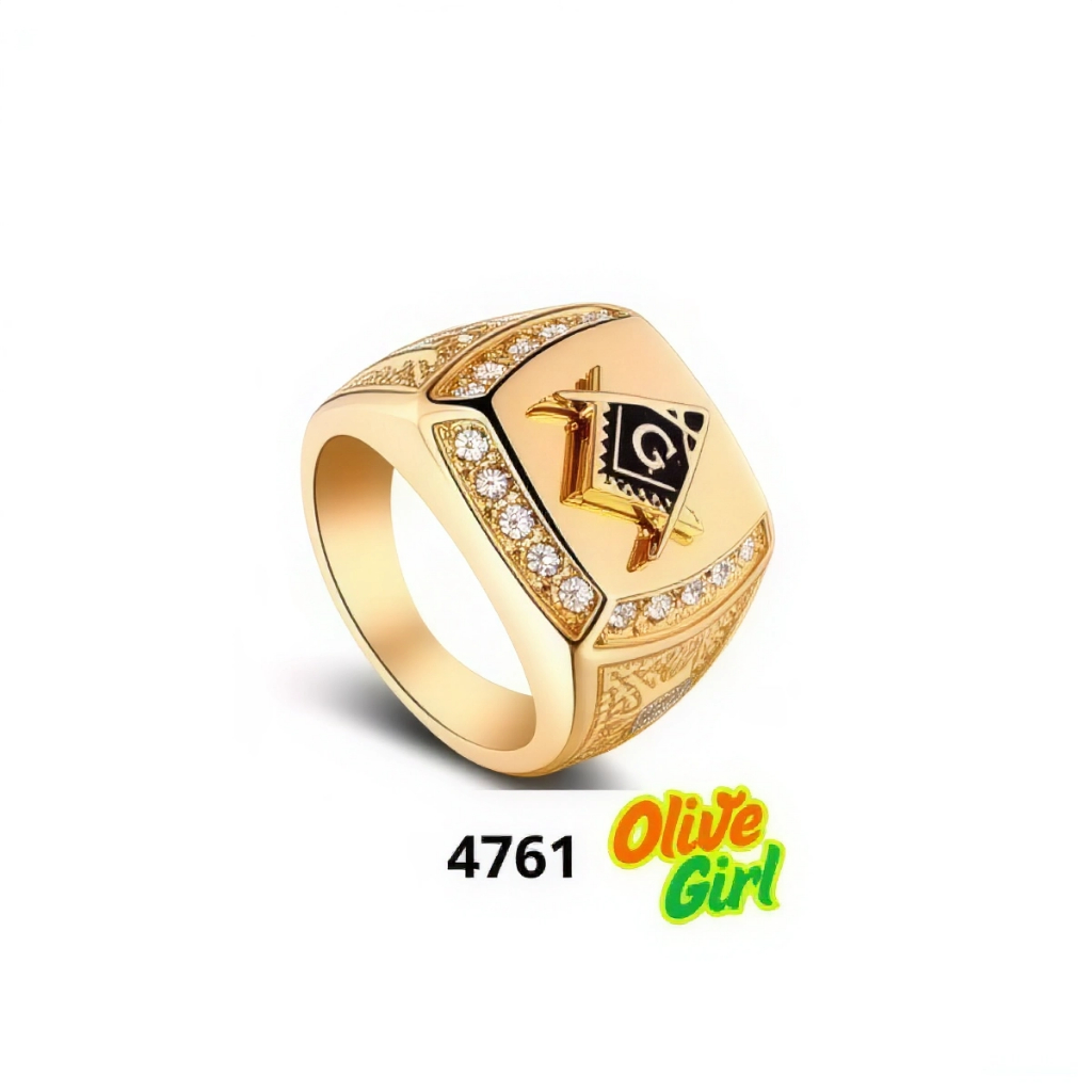 Cincin Pria Bertabur Berlian Batu King Saphire Royal Blue