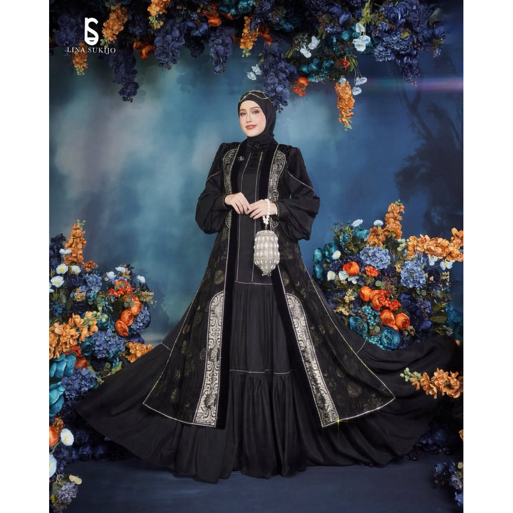 Gamis eles lina sukijo syari set glamour