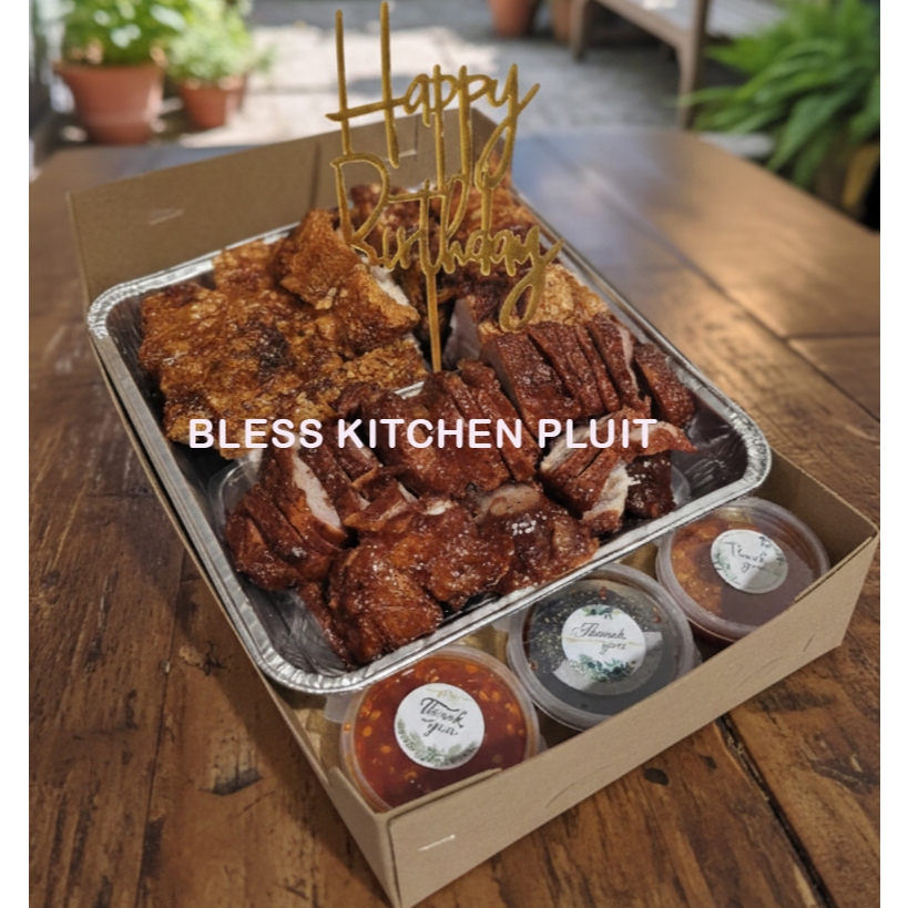 HAMPERS Pork Belly crispy 1 kg / HAMPERS Babi Panggang Crispy 1 kg / Hampers NATAL / HAMPERS IMLEK /