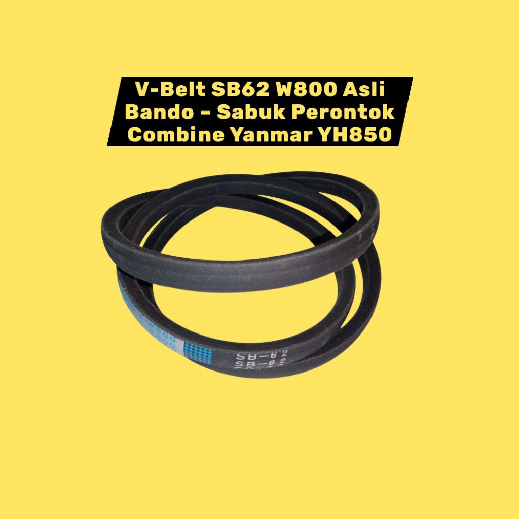 YH850 V-Belt SB62 W800 Asli Bando – Sabuk Perontok Combine Yanmar YH850