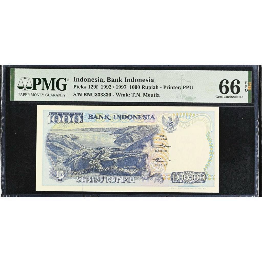 Koleksi Uang Kuno Almost Solid 3 Indonesia, Bank Indonesia, 1000 Rupiah 1992 / 1997 - Printer: PPU N