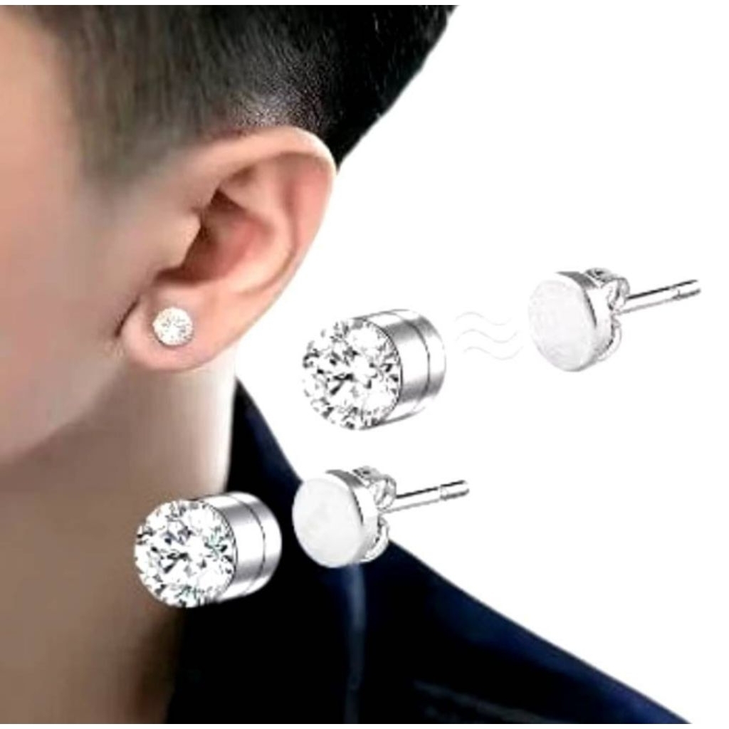 Anting Magnet Fake Berlian Anting Magnet Seperti Tindik Permata Pria Dan Wanita
