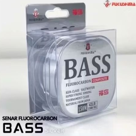 Senar Fukushima Bass Clear 150cm Fluorocarbon Composite IGFA Class Kuat anti keriting