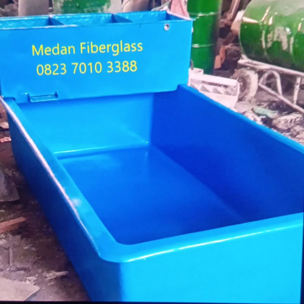 Bak Kolam Fiber Ukuran 200 × 100 ×50 Dengan Chamber Filter Aquarium Fiberglass / Kolam Fiber / Jual 