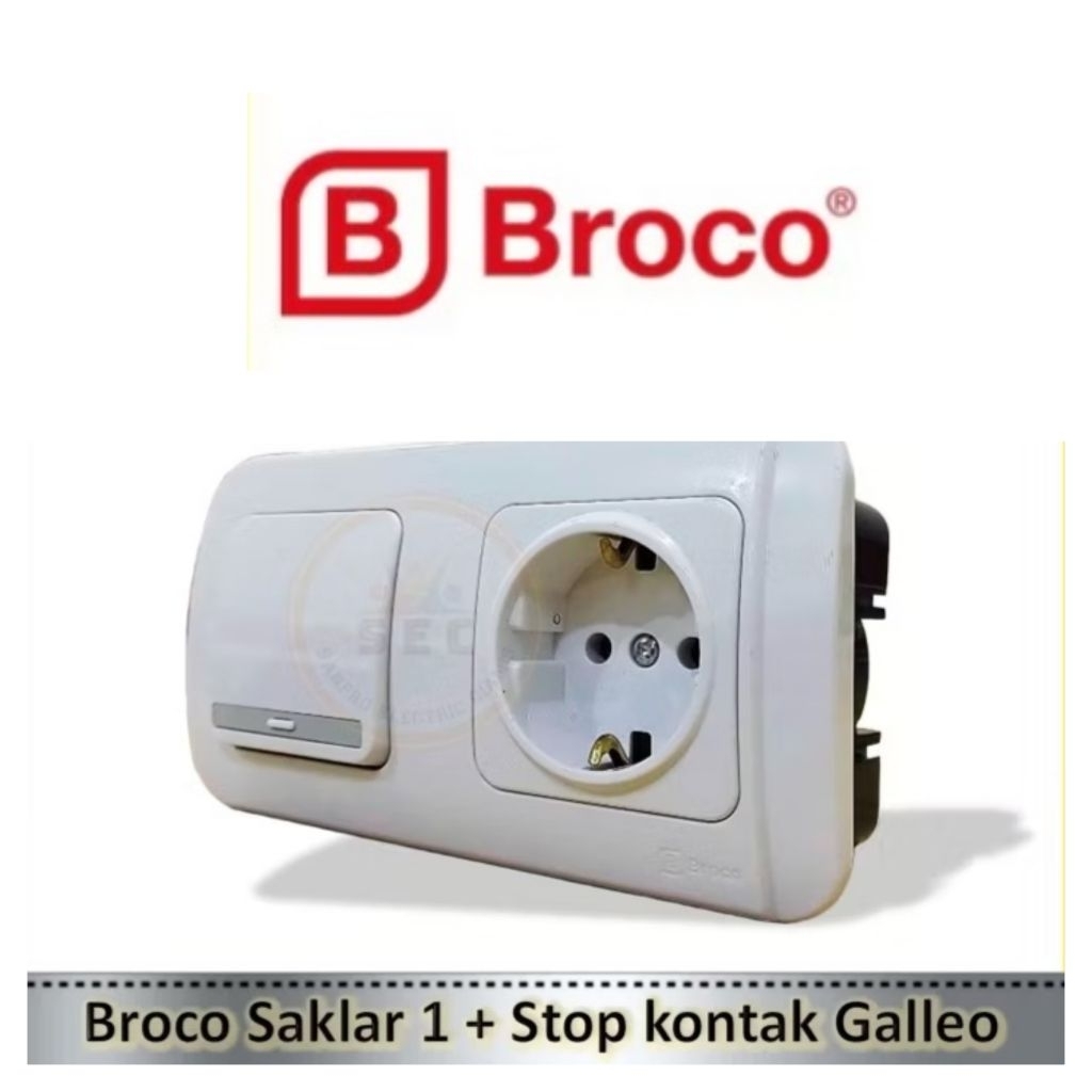 Broco Stop Kontak dan Saklar (Colokan) Galleo