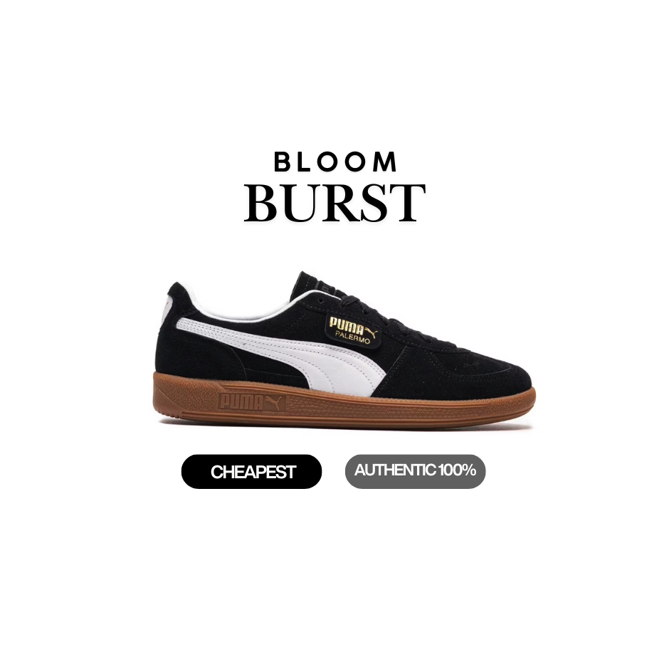 Puma Palermo Black White Gum Suede