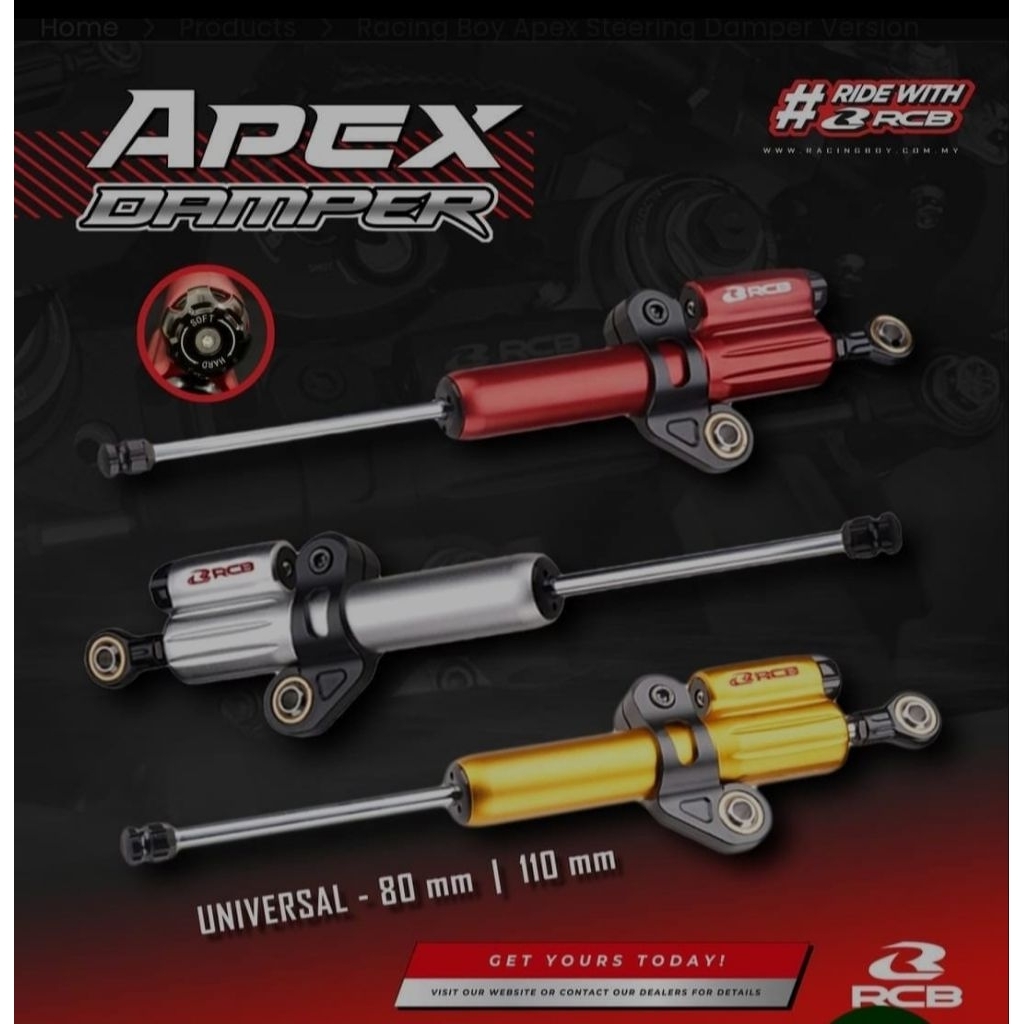 STABILISER STANG STEERING DAMPER RCB APEX