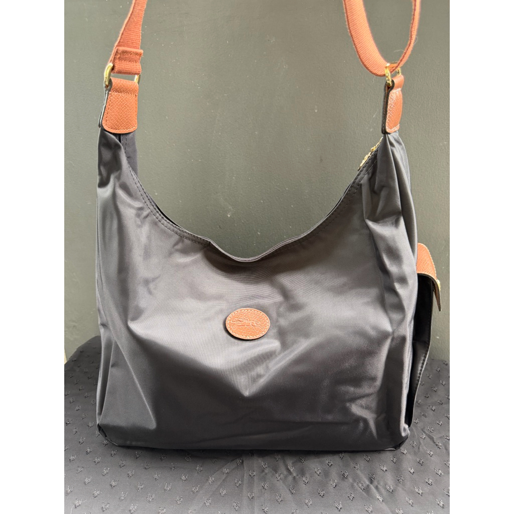 Tas Fashion wanita Le Pliage Hobo Bag, Black