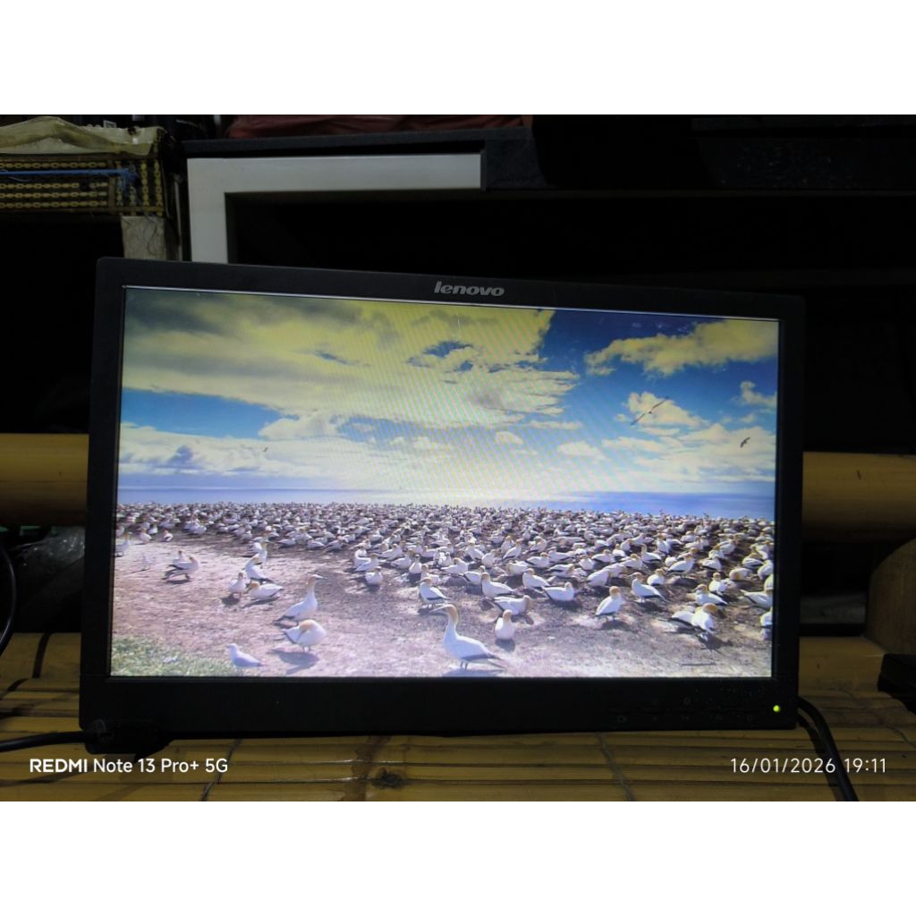 Monitor Lenovo 19 Inch tanpa kaki