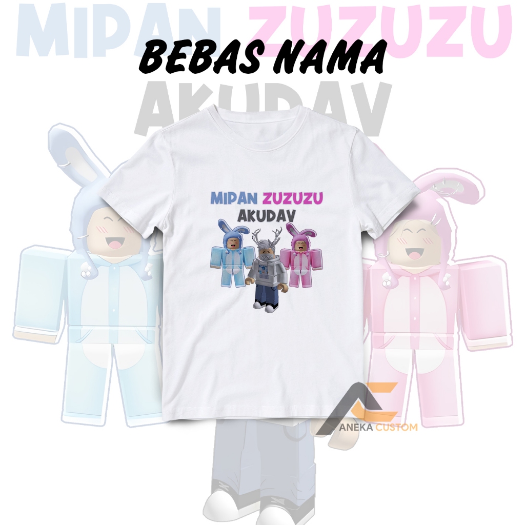 BAJU KAOS ANAK KARAKTER MIPAN ZUZUZU AKUDAV ROBLOX / KAOS ANAK MIPAN ZUZUZU AKUDAV VIRAL / BISA TAMB