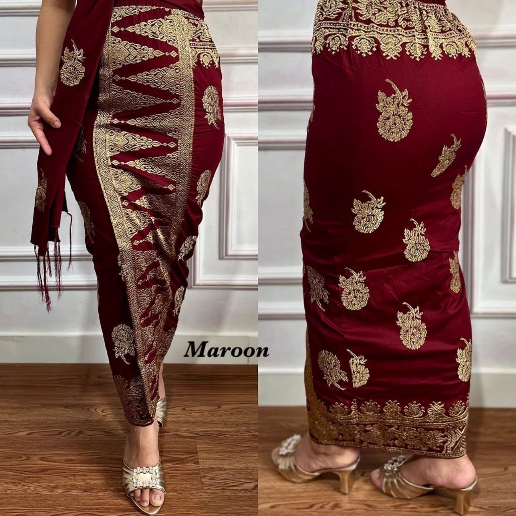 Kamen Jadi Bordir tumpal Sugeng Tretes set selendang setelan kebaya wanita bali