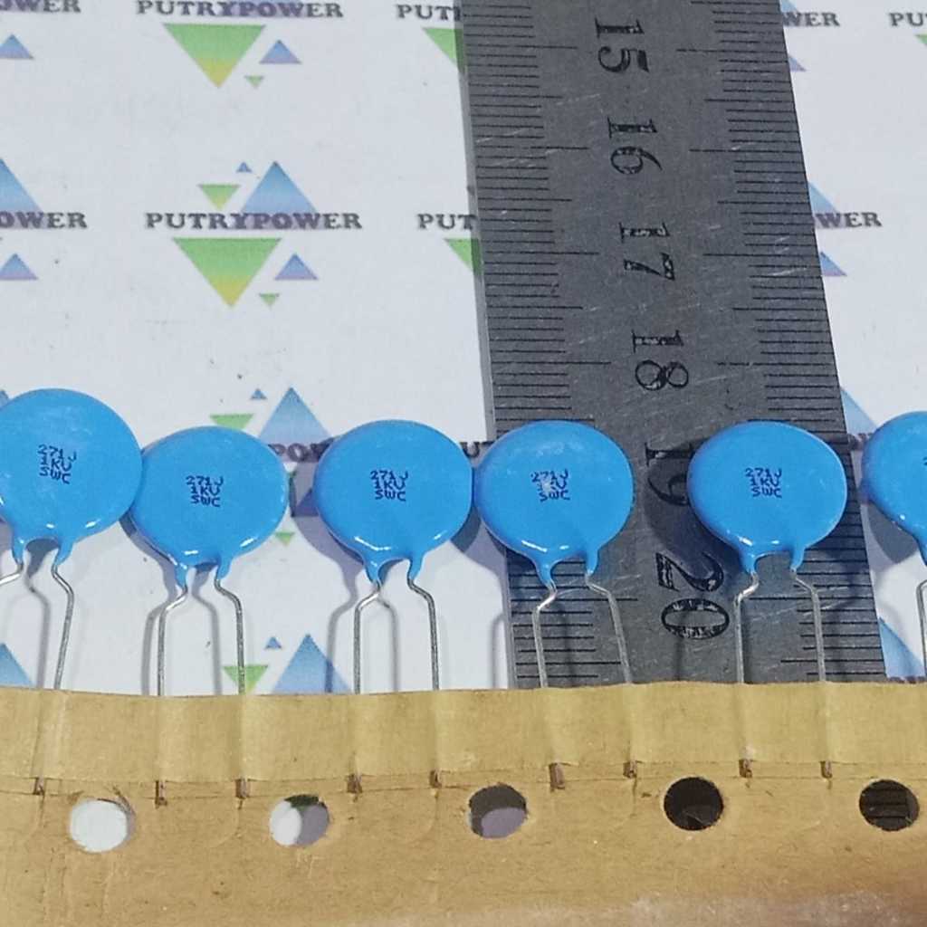 renceng 271J  1KV  SWC 5mm 271  1kv 5mm kapasitor keramik biru 270p 270pf 1000v ceramic capacitor