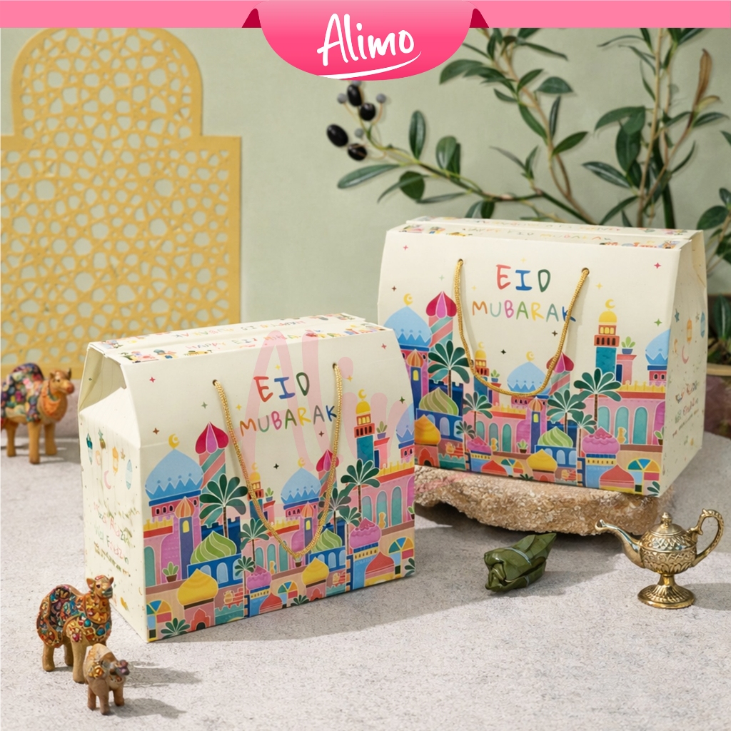 Box Hampers Lebaran Paperbag Lebaran / Box Hampers Edisi Lebaran Gable Box Souvenir Hampers Lebaran