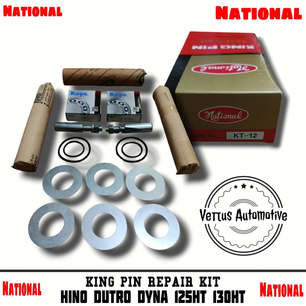 KING PIN REPAIR KIT KT-12 HINO DUTRO DYNA 125HT 130HT NATIONAL - KING PIN KT12 HINO DUTRO 125HT