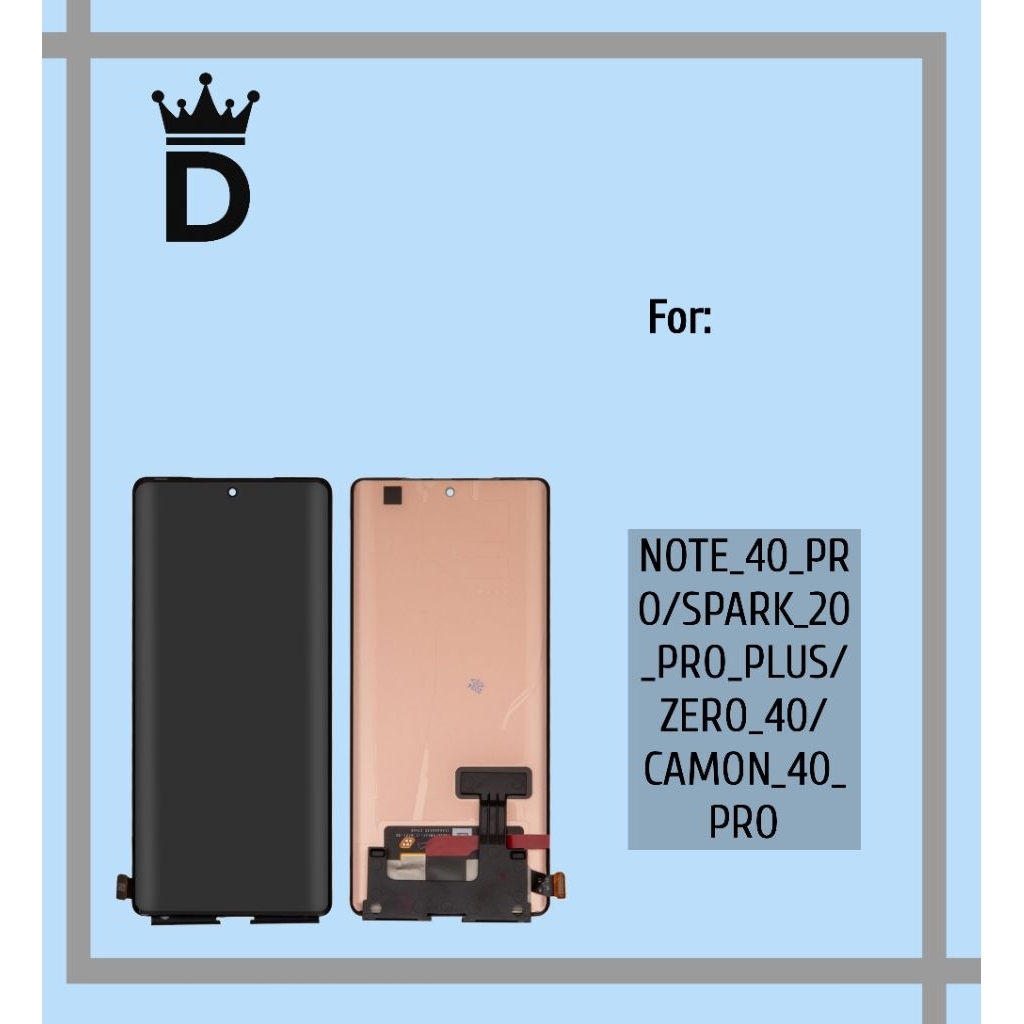 LCD TOUCHSCREEN OLED FINGER ON INFINIX NOTE 40 PRO/SPARK 20 PRO PLUS/ZERO 40/CAMON 40 PRO FULLSET