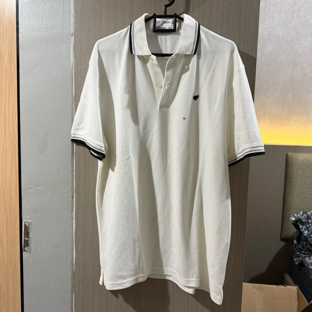 Giordano Dry Polo Shirt Putih White Original Brand New Kemeja Lengan Pendek