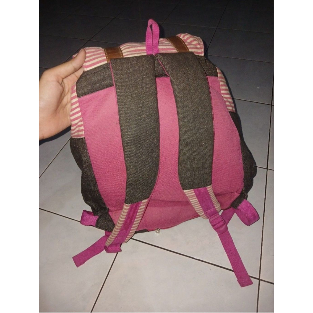 Ransel Subway Vintage Pink Backpack Tas Sekolah