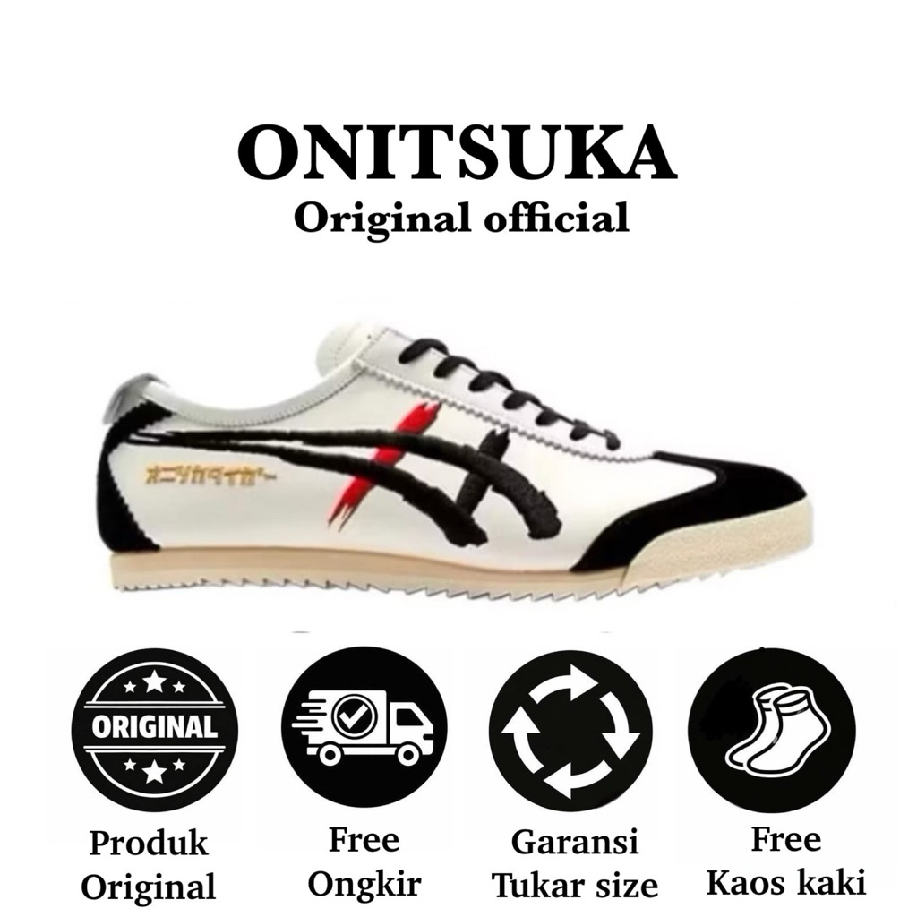 Sepatu Onitsuka tiger mexico 66 ORIGINAL japan kabuki white black