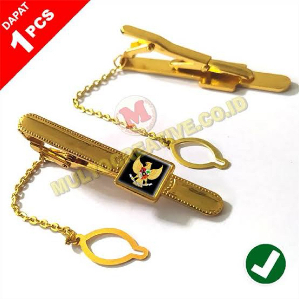 Jepit Dasi Logo GARUDA PANCASILA Penjepit Dasi Jepitan Dasi Pin Tie Clas Logo GARUDA Model Kotak