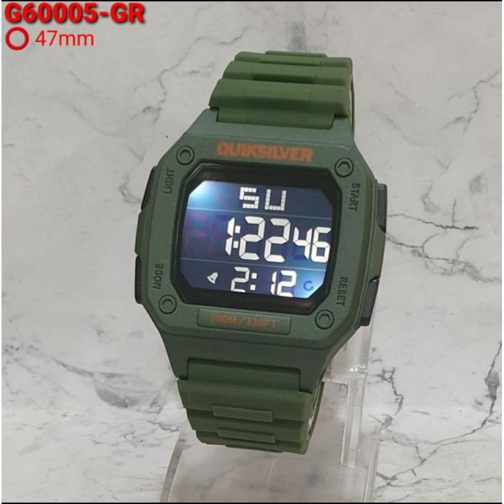 Jam Tangan Pria Quicksilver Digital Original Tali Rubber Karet Water Resistant Tahan air
