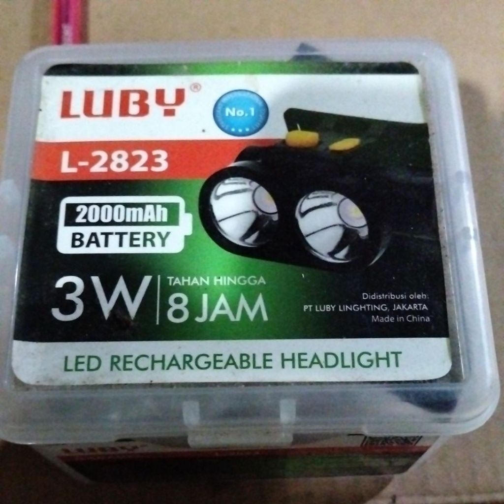 batre kepala luby 3waat l-2823 2000mah 8jam
