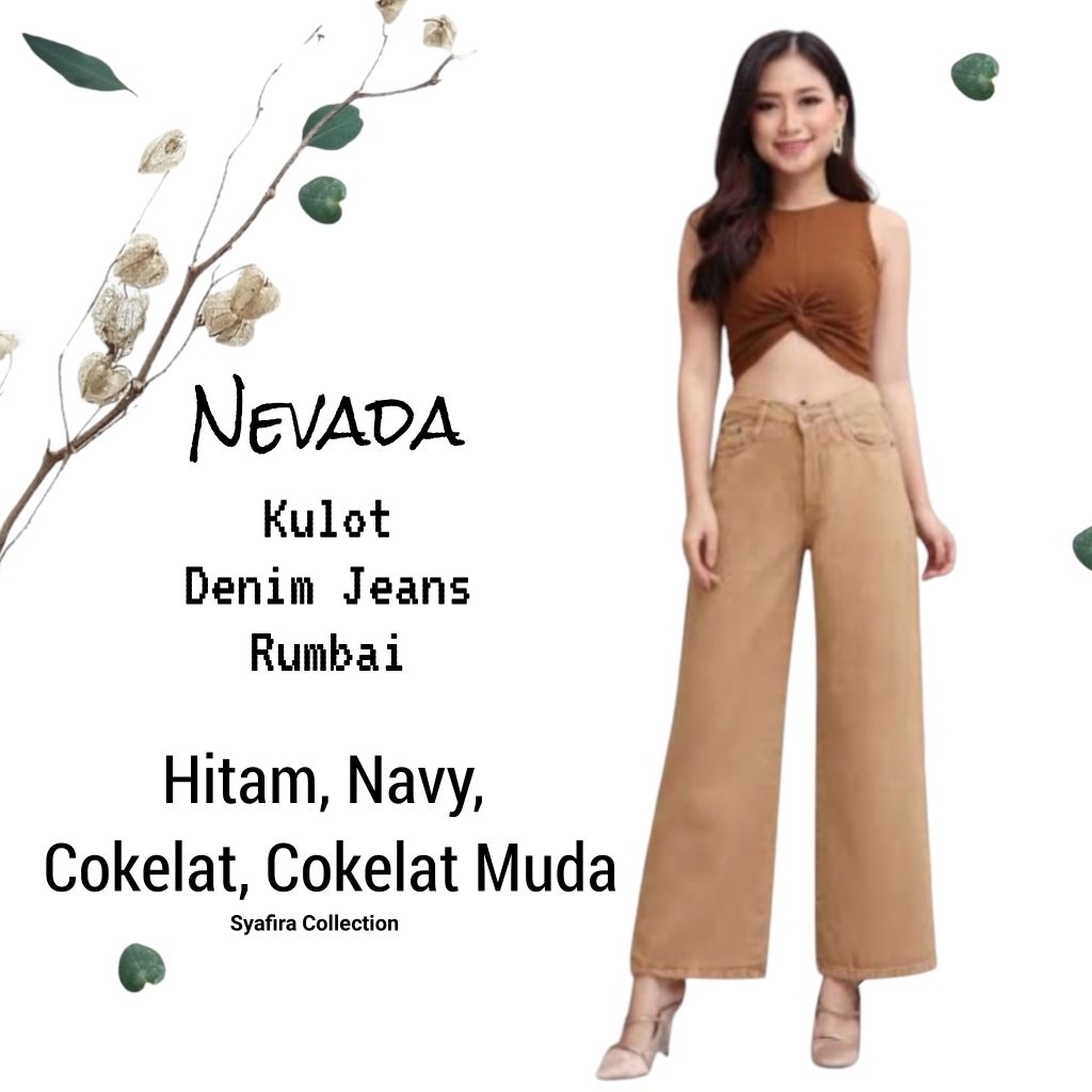 rok kulot jeans wanita nevada termurah