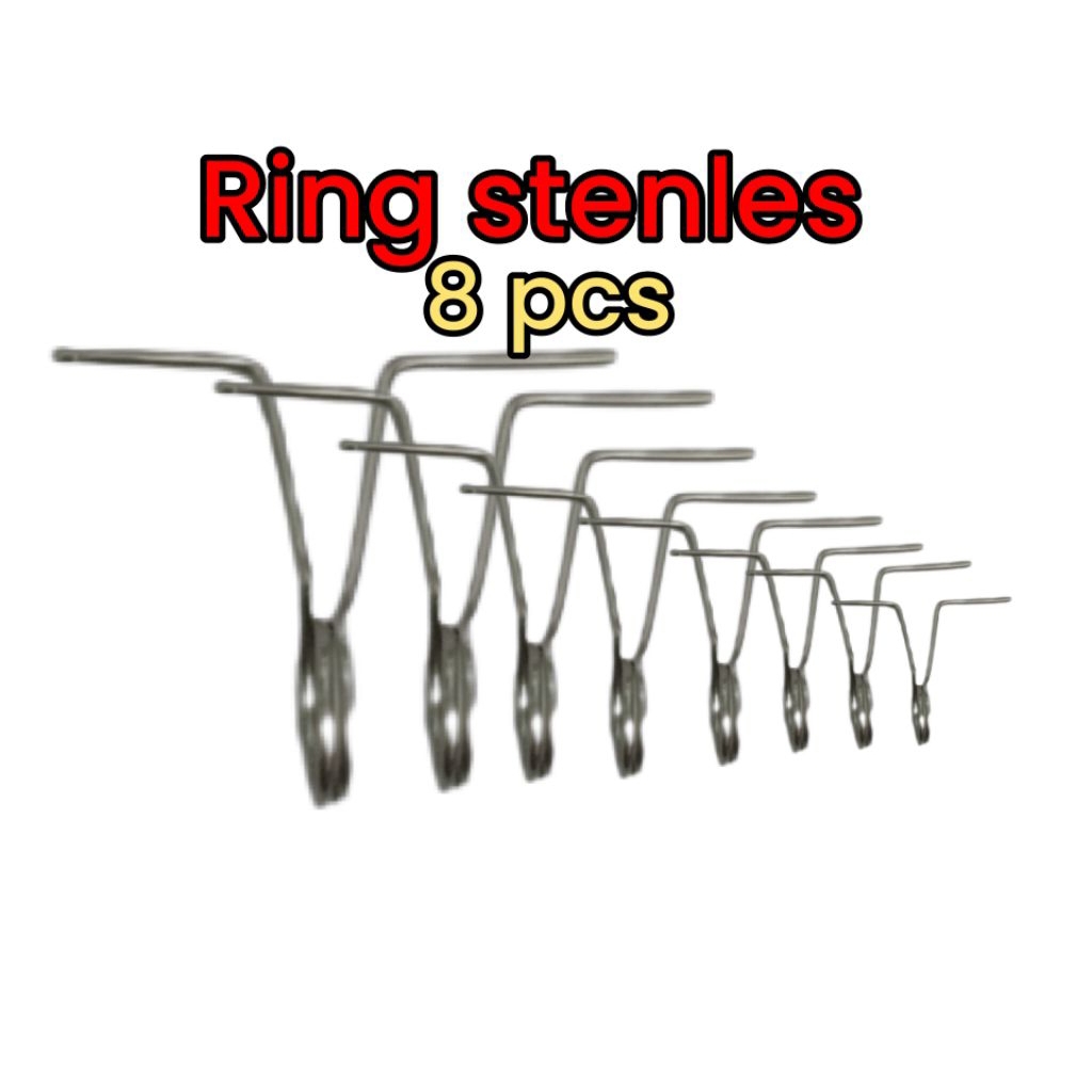 ring stenles 8 pcs untuk joran manualan