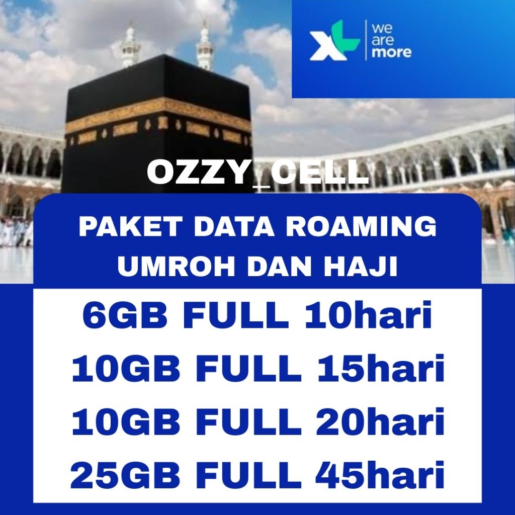 OZZY CELL PAKET DATA XL ROAMING UMROH DAN HAJI INTERNASIONAL