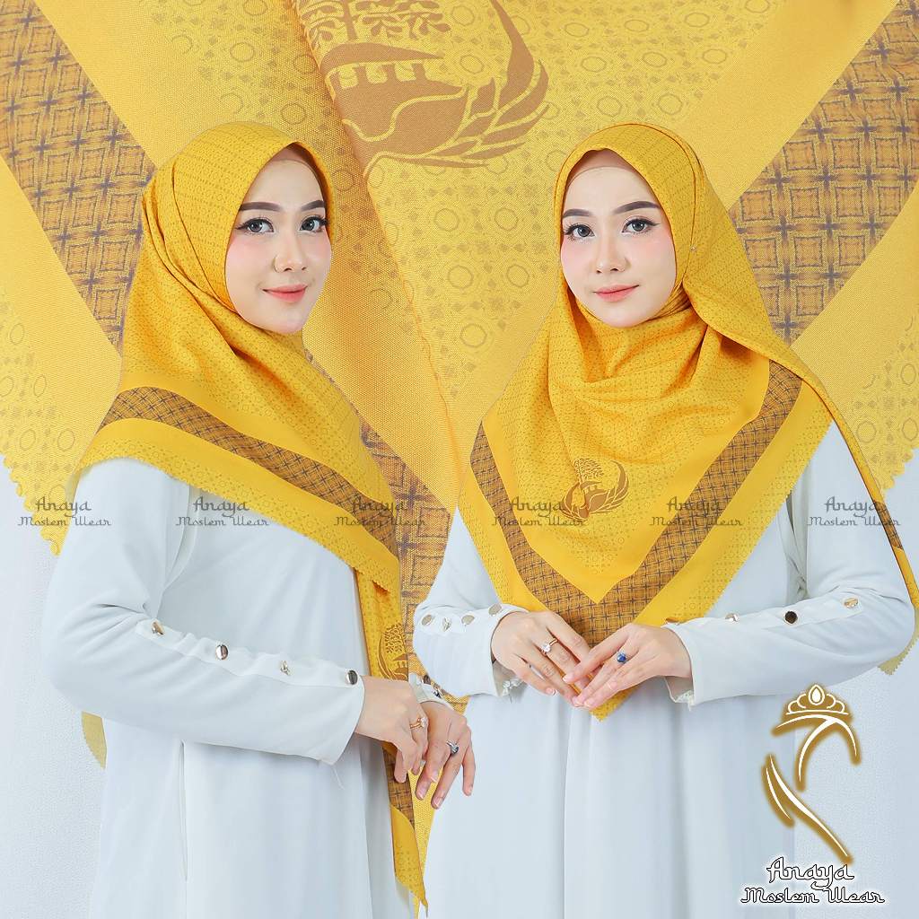 Hijab Segiempat  Motif Korpri dan PGRI,Lembut dan nyaman
