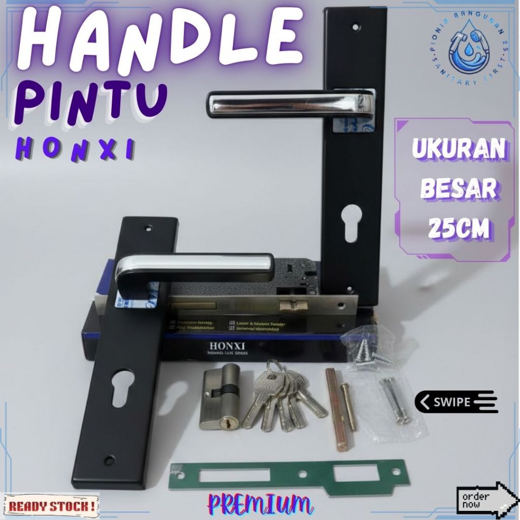Gagang Pintu Honxi Premium 25CM//1set Handle Pintu Mewah Bagus ukuran Besar