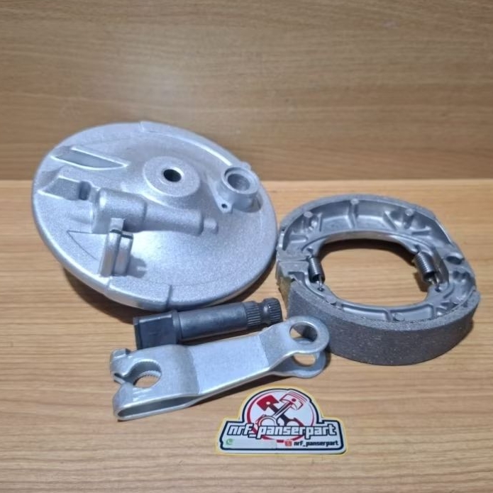 PANEL REM DEPAN WIN 100/TUTUP TROMOL HONDA WIN 100 +KAMPAS REM+AS+PAHA REM