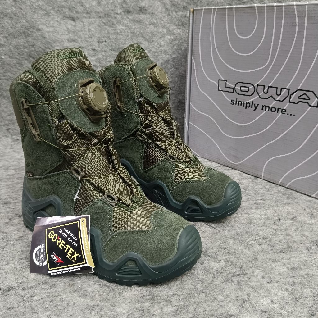 Sepatu PDL Lowa Hijau Tali Putar / Sepatu Lowa Hijau Tali Putar