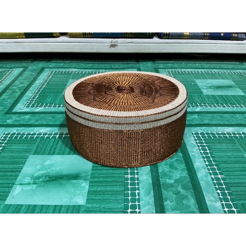 Topi Bone / Songkok Recca / Songkok Pamiring Tembaga matahari cream