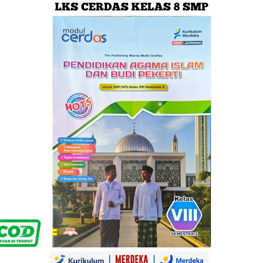 Lks Cerdas Pendidikan Agama Islam Kelas 8 SMP / MTS Semester 2 Kurmer  Terbaru Murah