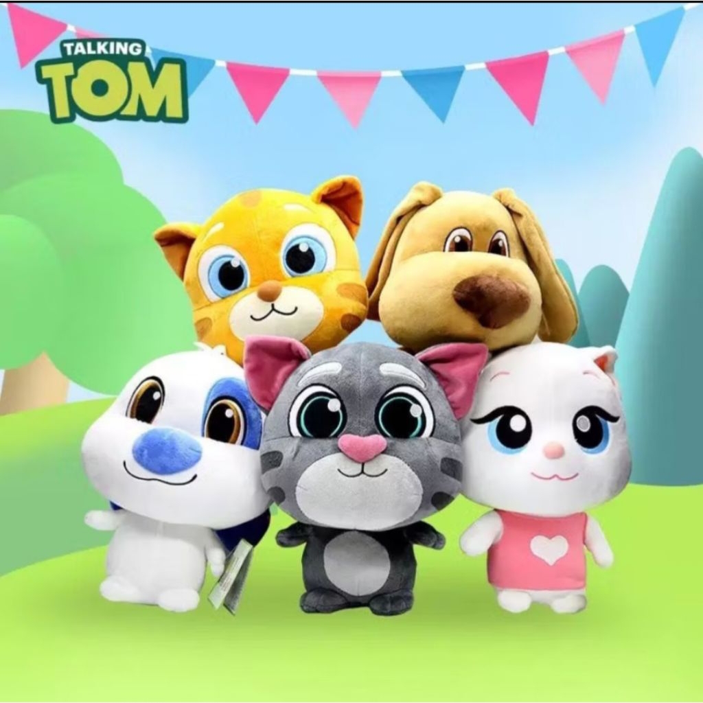 Boneka Tom Cat Kucing Bahan Yelvo Lembut dan lucu  Ukuran 30 cm Berlebel SNI Berkualitas