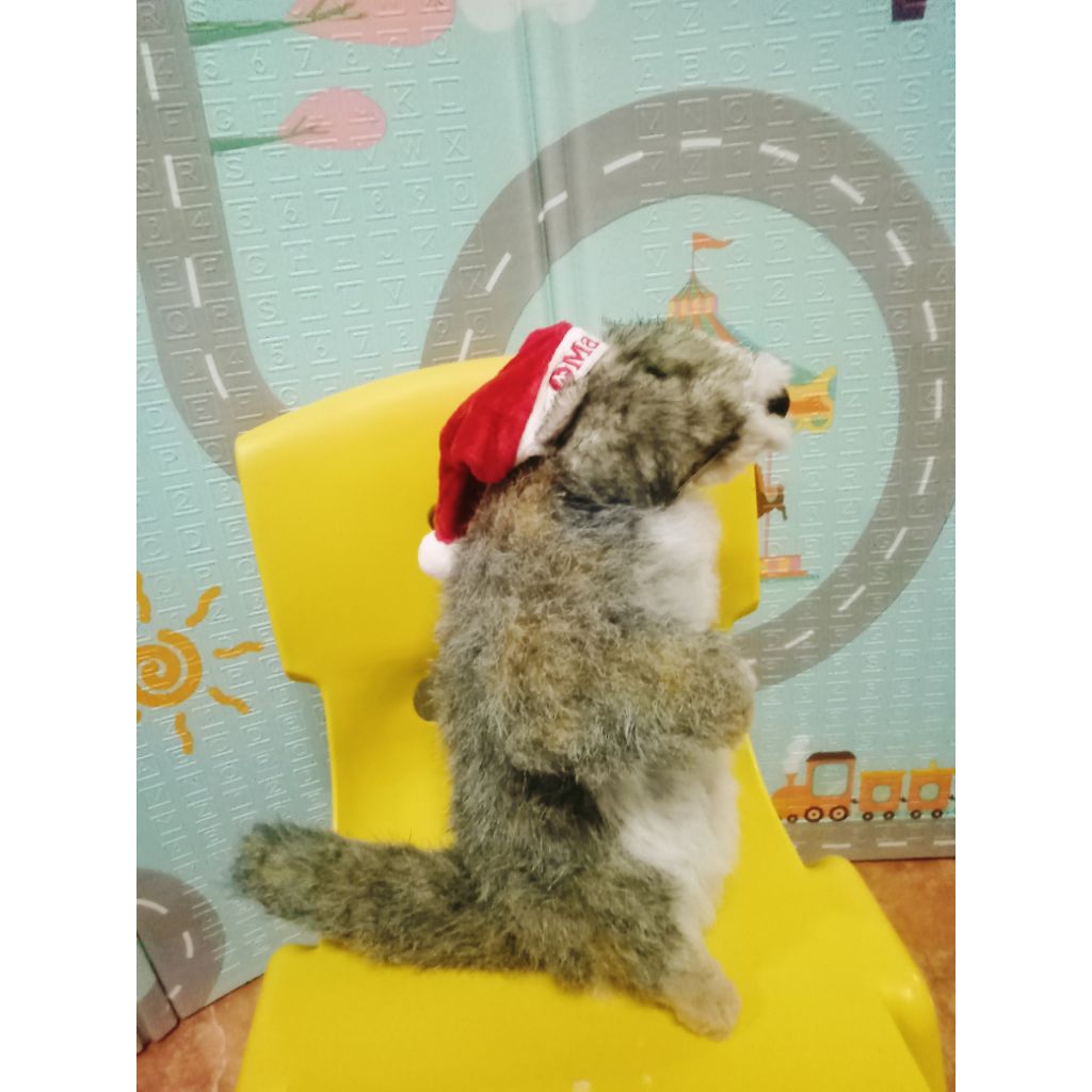 Boneka Hewan Marmot topi santa