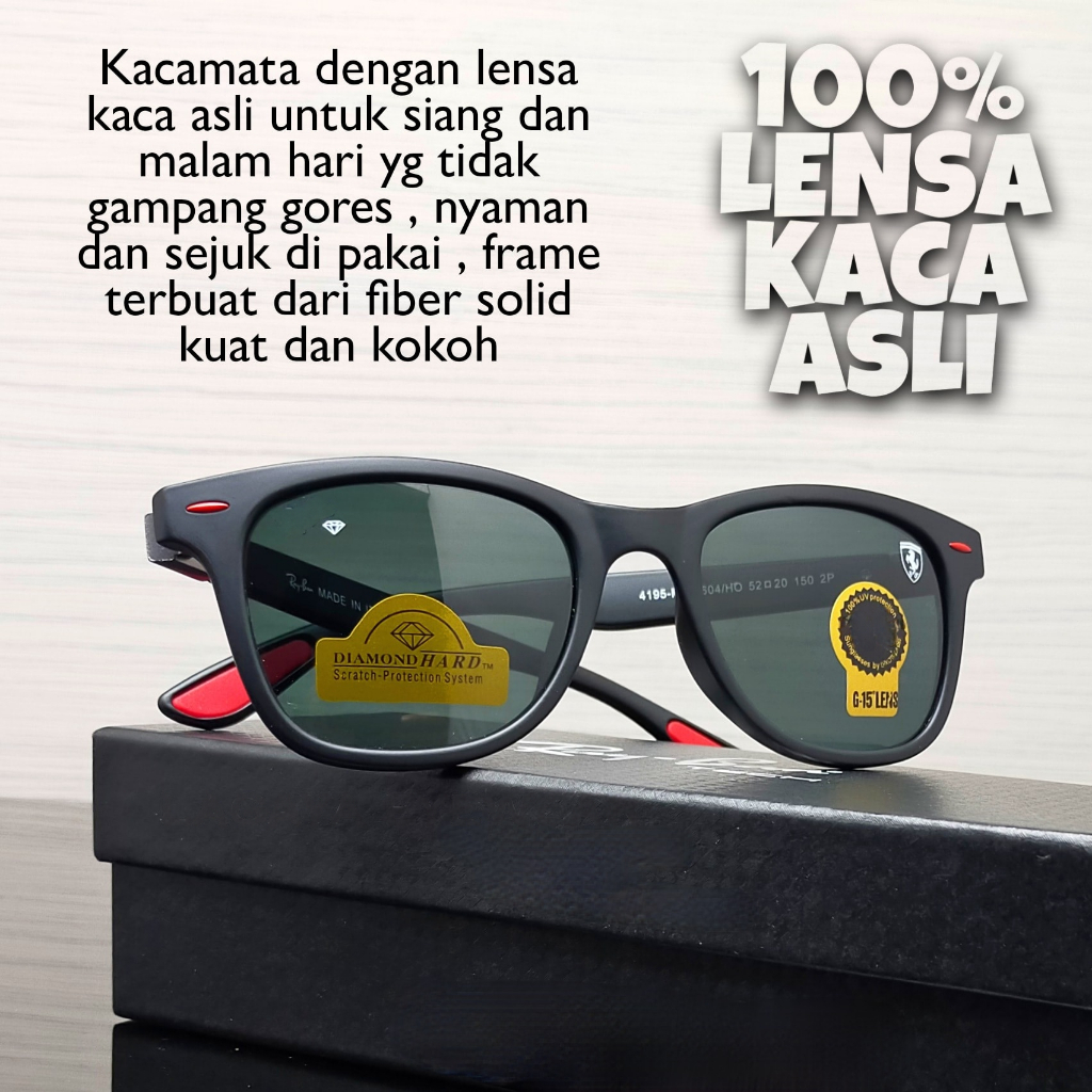 KACAMATA SPORT REYBAN FERARRI 4195 POLARIZED ANTI SILAU UNTUK BEROLAHRAGA BERKENDARA MENGEMUDI DLL