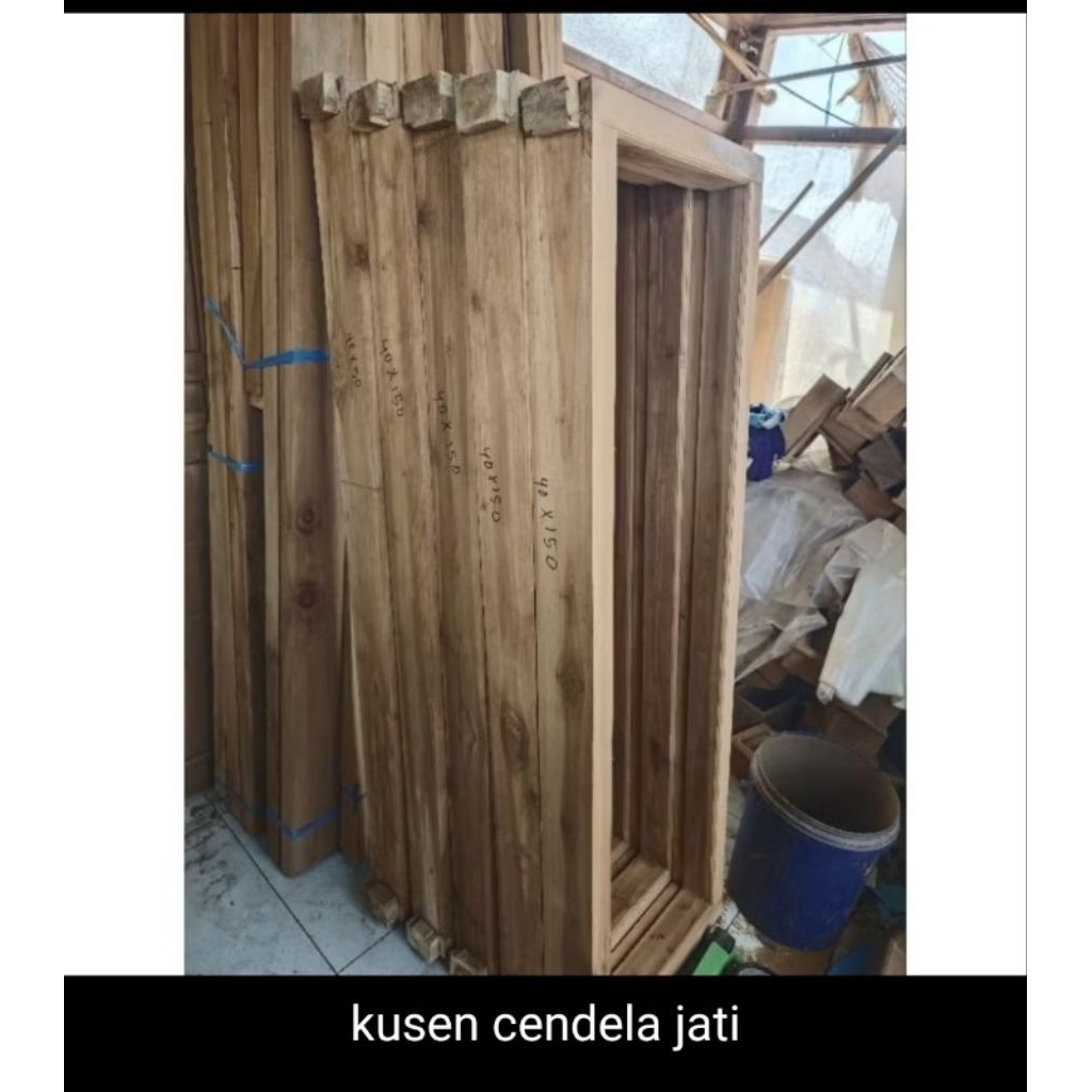 kusen jendela kayu jati ukuran 50x150